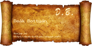 Deák Bottyán névjegykártya