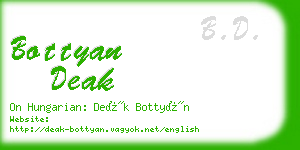 bottyan deak business card
